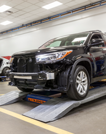 Toyota on vehicle lift | Findlay Toyota Flagstaff in Flagstaff AZ