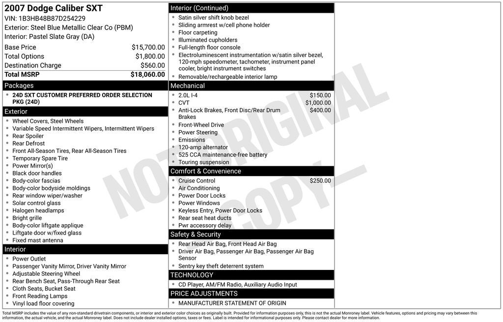 2007 Dodge Caliber SXT