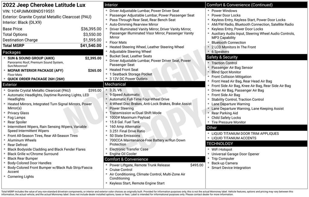 2022 Jeep Cherokee Latitude Lux