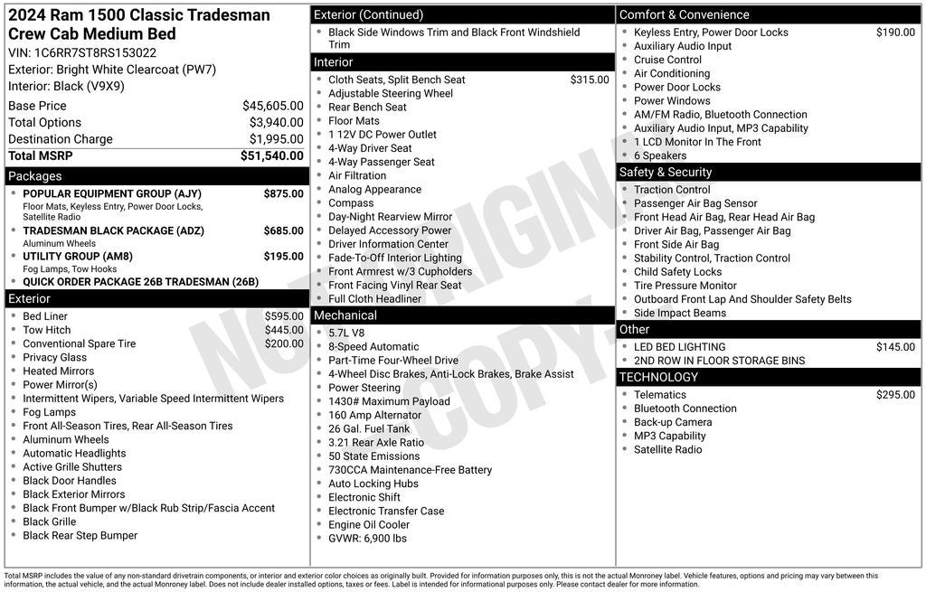 2024 RAM 1500 Classic Tradesman