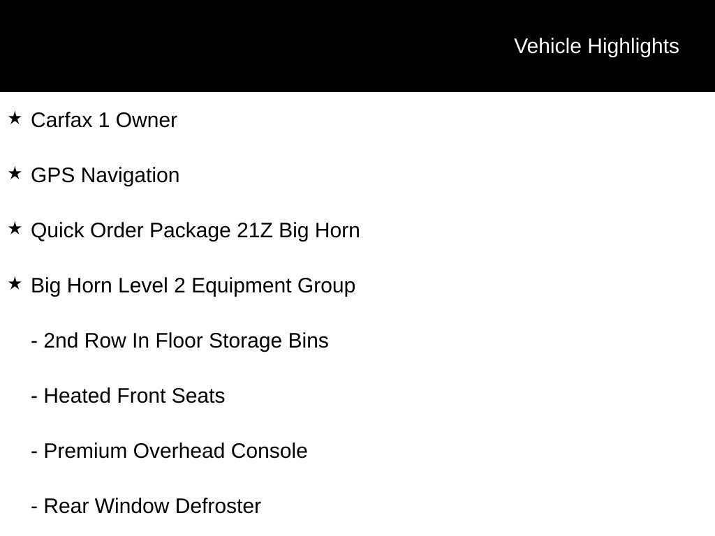 2025 RAM 1500 Big Horn/Lone Star