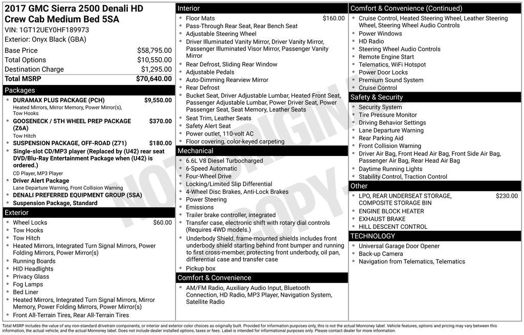 2017 GMC Sierra 2500HD Denali