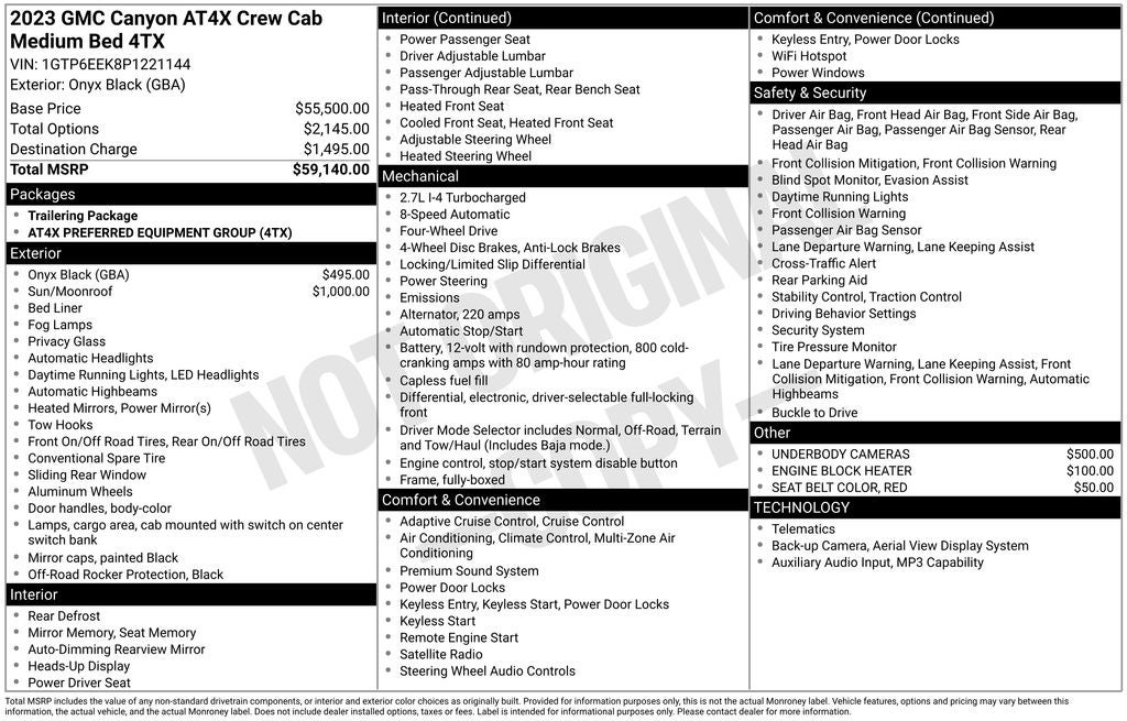 2023 GMC Canyon AT4X