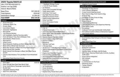 2025 Toyota RAV4 LE