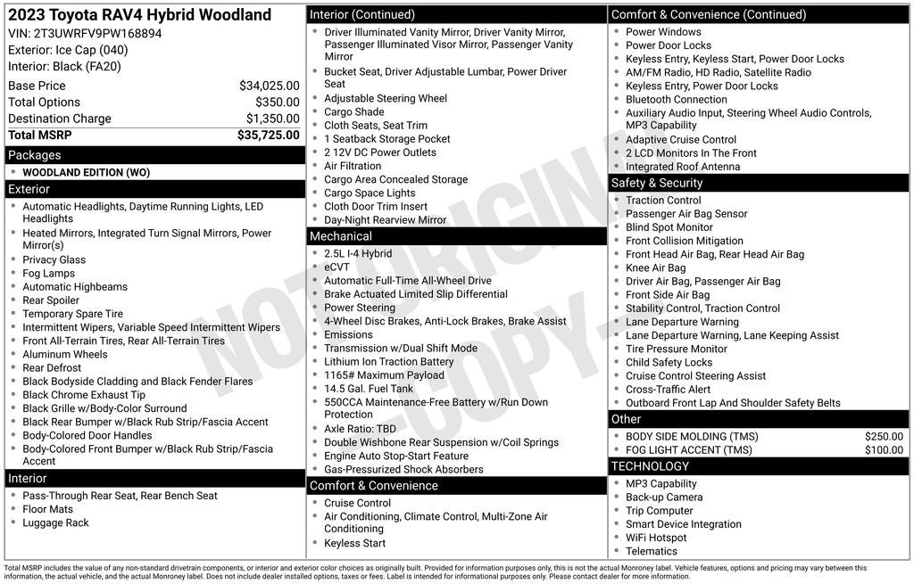 2023 Toyota RAV4 Hybrid Woodland Edition