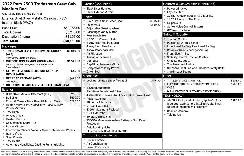 2022 RAM 2500 Tradesman
