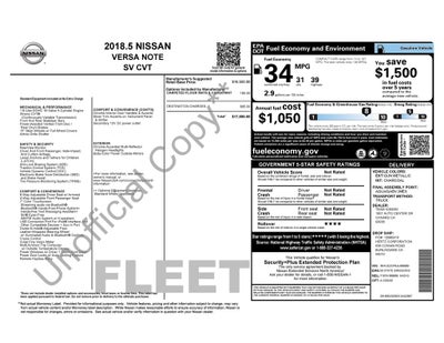 2018 Nissan Versa Note SV