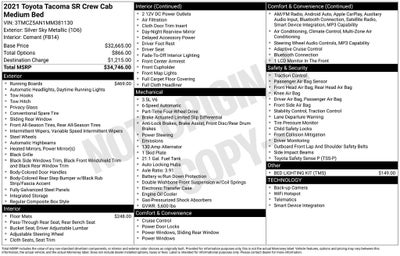 2021 Toyota Tacoma SR V6