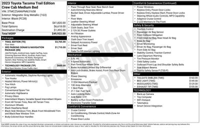2023 Toyota Tacoma Trail Edition V6