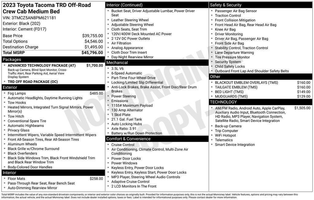 2023 Toyota Tacoma TRD Off-Road V6