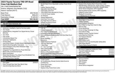2023 Toyota Tacoma TRD Off-Road V6