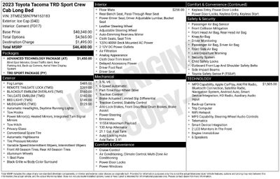 2023 Toyota Tacoma TRD Sport V6