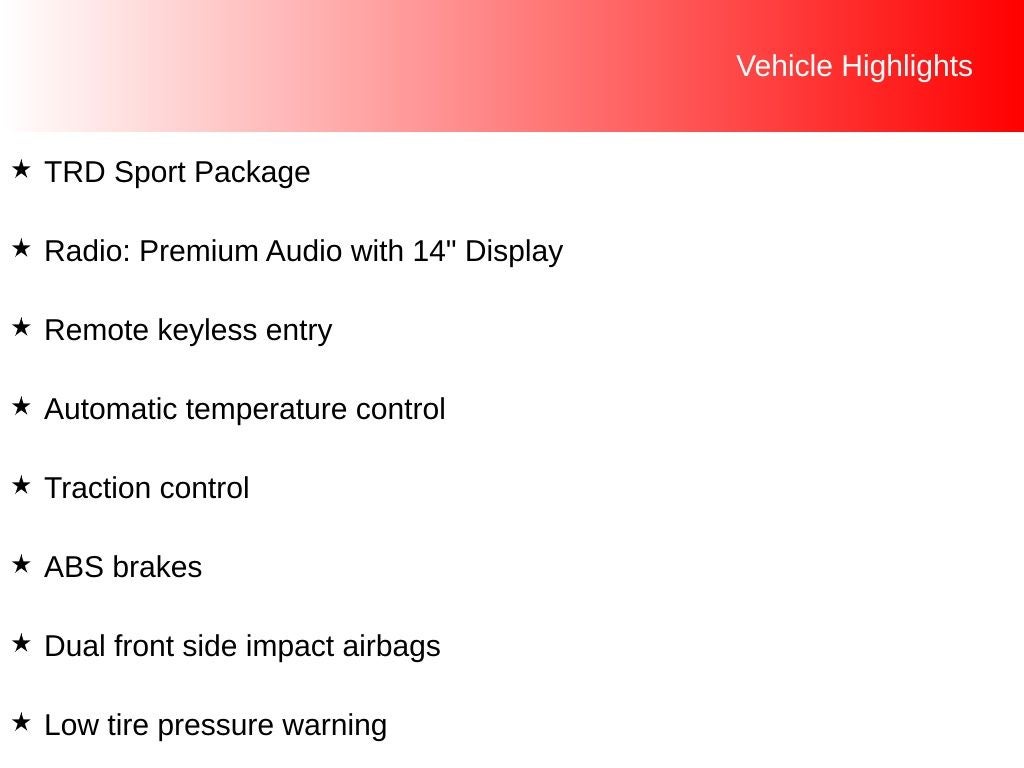 2026 Toyota Tacoma TRD Sport