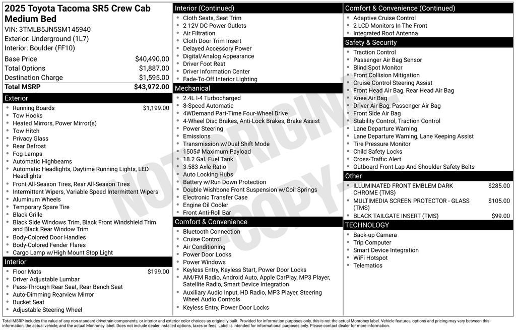 2025 Toyota Tacoma SR5