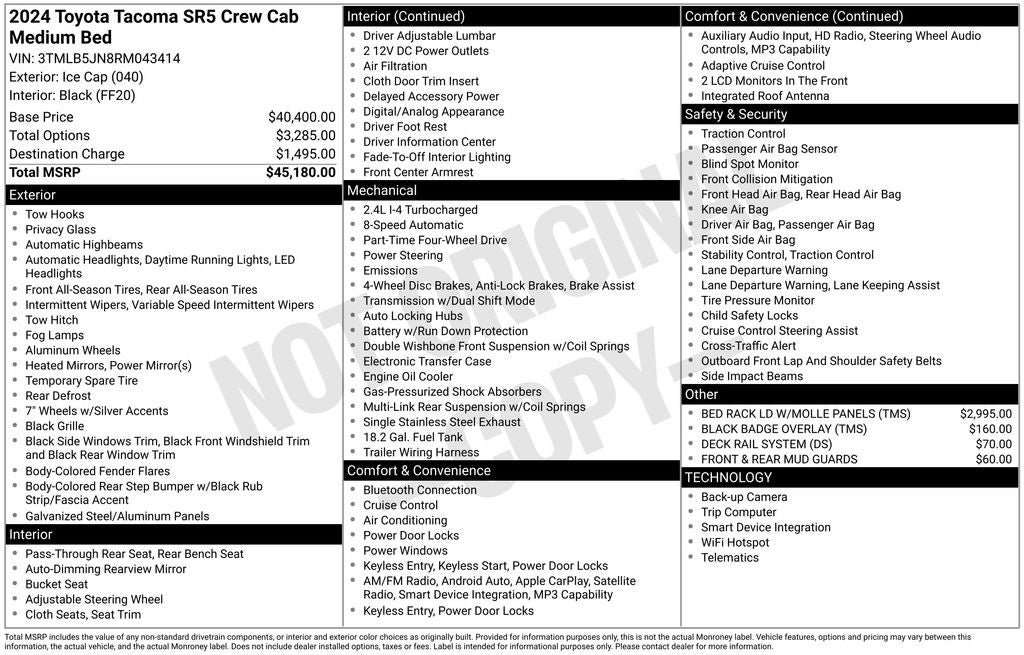 2024 Toyota Tacoma SR5