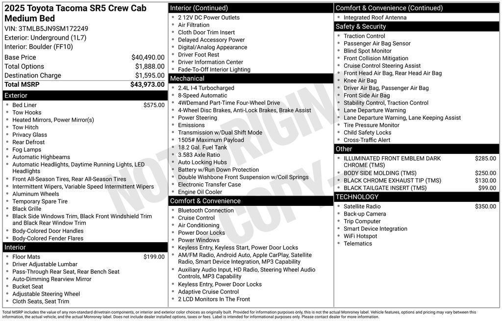 2025 Toyota Tacoma SR5