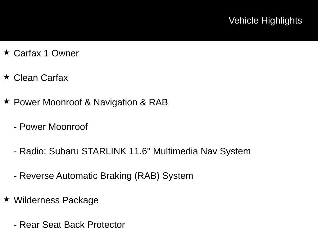 2023 Subaru Outback Wilderness