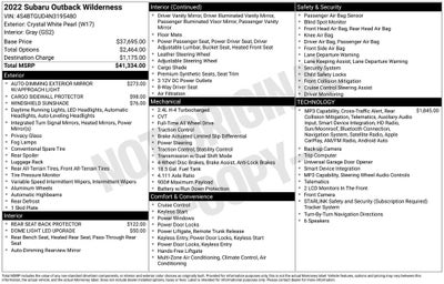2022 Subaru Outback Wilderness