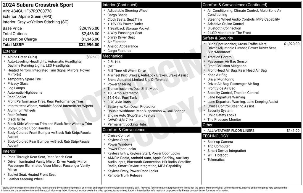 2024 Subaru Crosstrek Sport