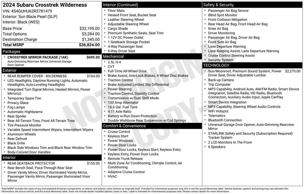 2024 Subaru Crosstrek Wilderness