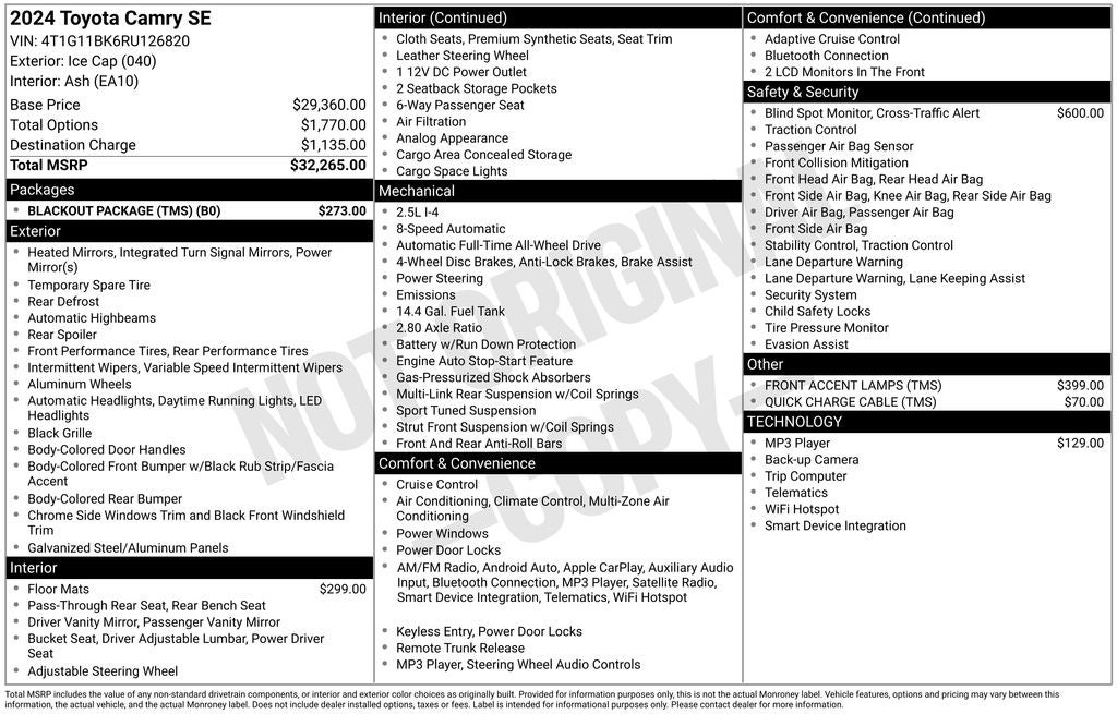2024 Toyota Camry SE
