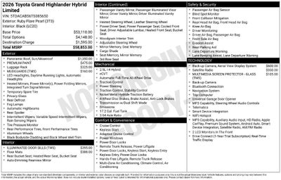2026 Toyota Grand Highlander Hybrid Limited