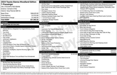 2024 Toyota Sienna Woodland Edition