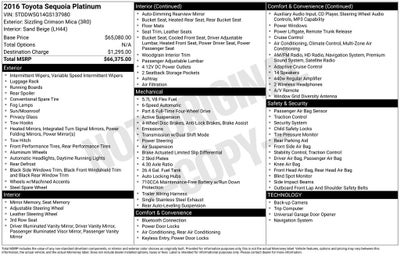 2016 Toyota Sequoia Platinum