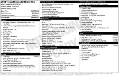 2024 Toyota Highlander Hybrid XLE