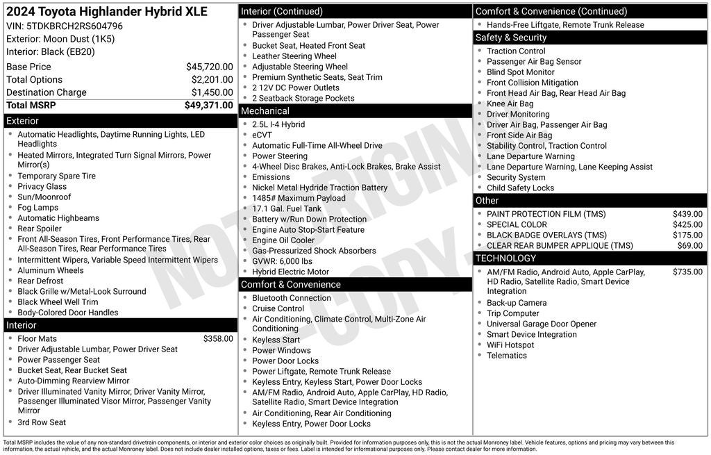 2024 Toyota Highlander Hybrid XLE