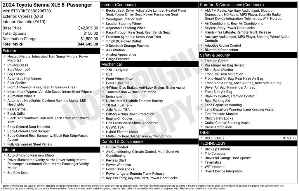 2024 Toyota Sienna XLE