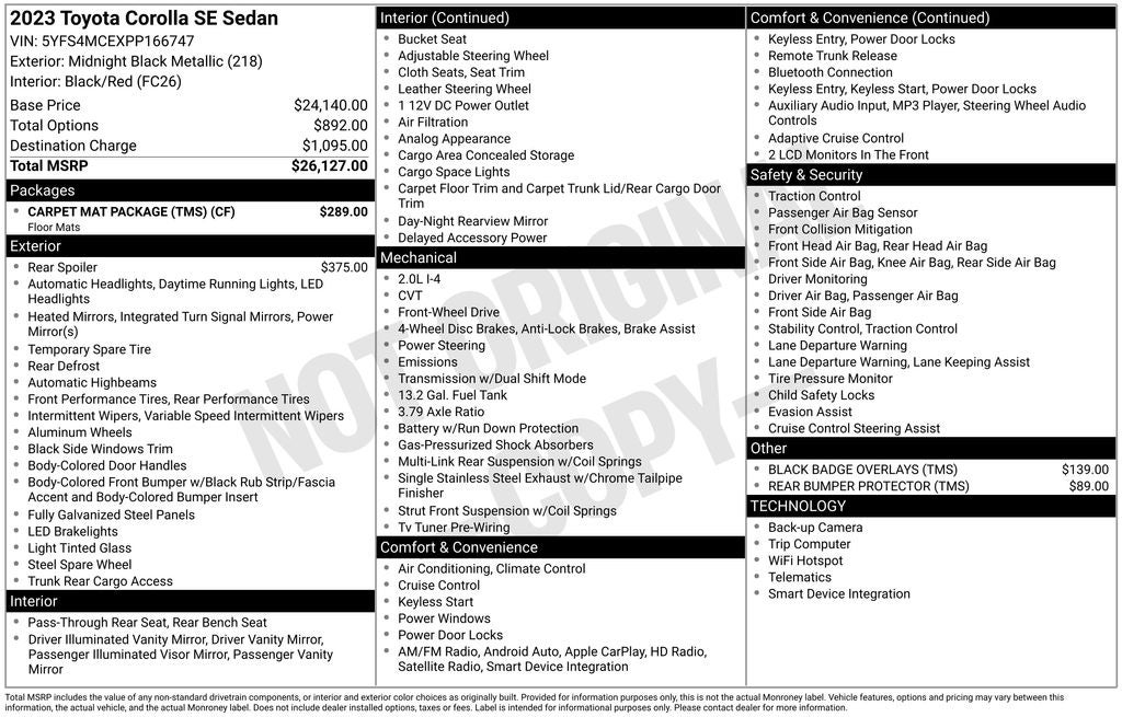 2023 Toyota Corolla SE