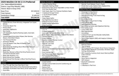 2025 Mazda Mazda CX-50 2.5 S Preferred Package