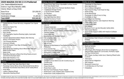 2025 Mazda Mazda CX-50 2.5 S Preferred Package