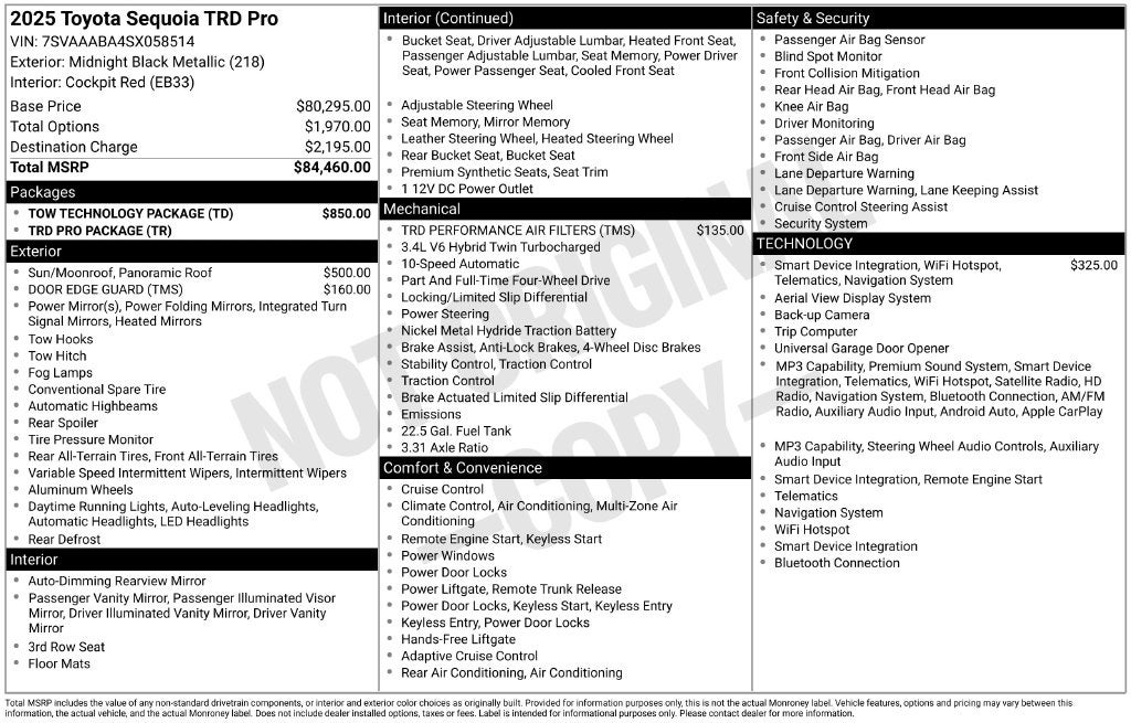 2025 Toyota Sequoia TRD Pro