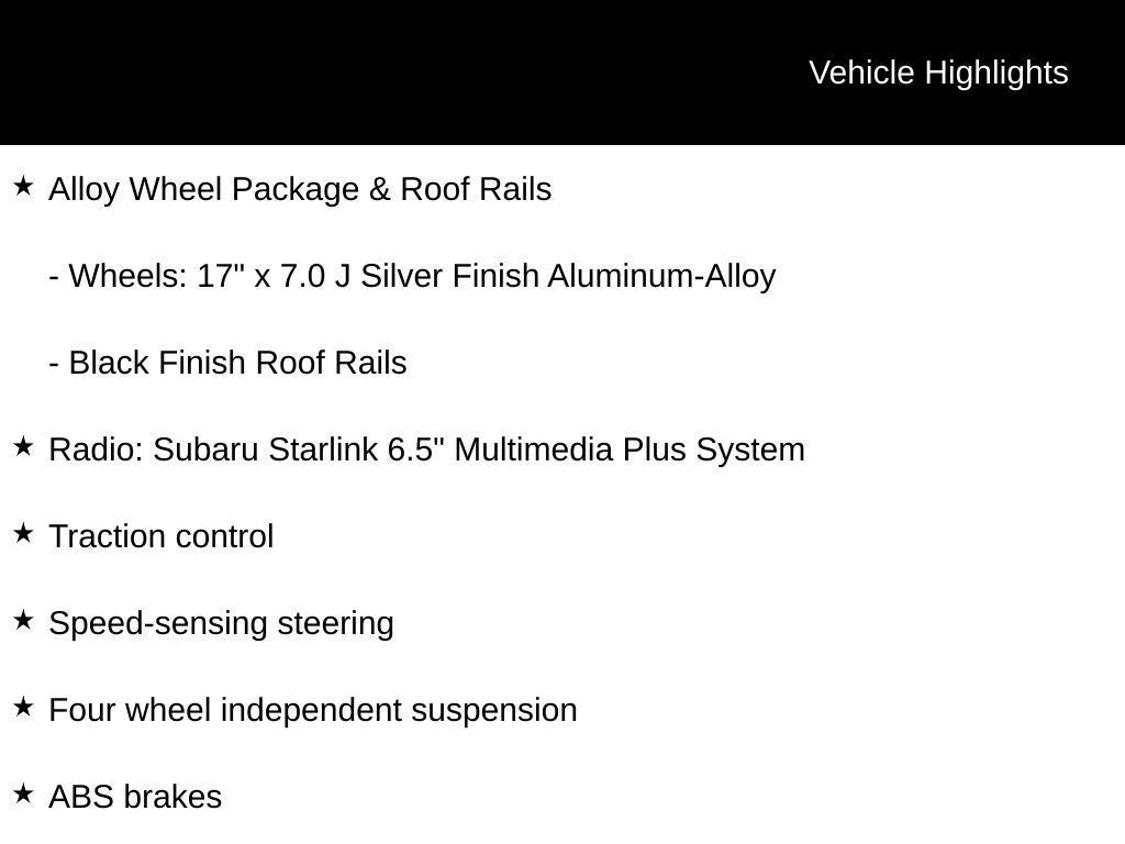 2023 Subaru Forester Base