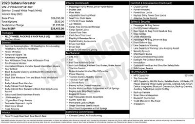 2023 Subaru Forester Base