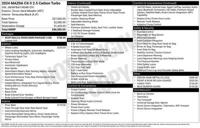 2024 Mazda Mazda CX-5 2.5 Carbon Turbo