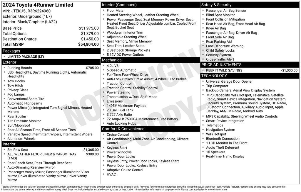 2024 Toyota 4Runner Limited