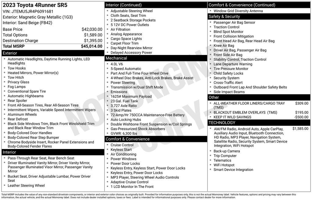 2023 Toyota 4Runner SR5