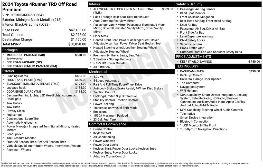 2024 Toyota 4Runner TRD Off-Road Premium