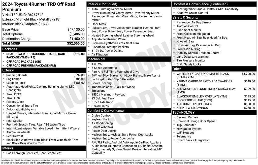 2024 Toyota 4Runner TRD Off-Road Premium