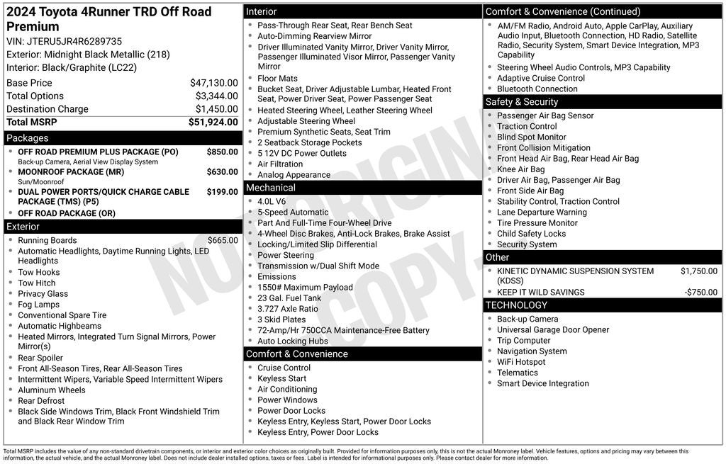 2024 Toyota 4Runner TRD Off-Road Premium