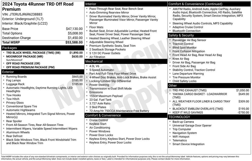 2024 Toyota 4Runner TRD Off-Road Premium