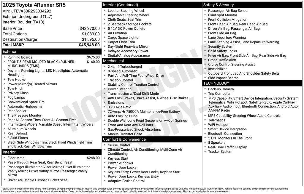 2025 Toyota 4Runner SR5
