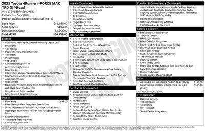 2025 Toyota 4Runner i-FORCE MAX Hybrid TRD Off Road