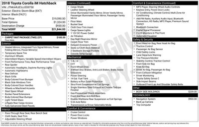 2018 Toyota Corolla iM Base Base