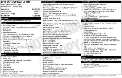 2016 Chevrolet Spark LS