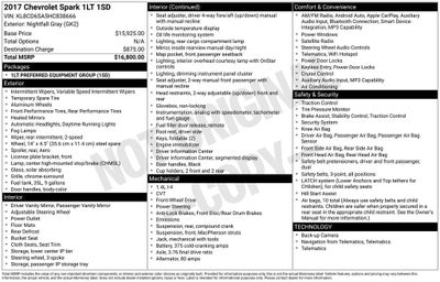 2017 Chevrolet Spark 1LT