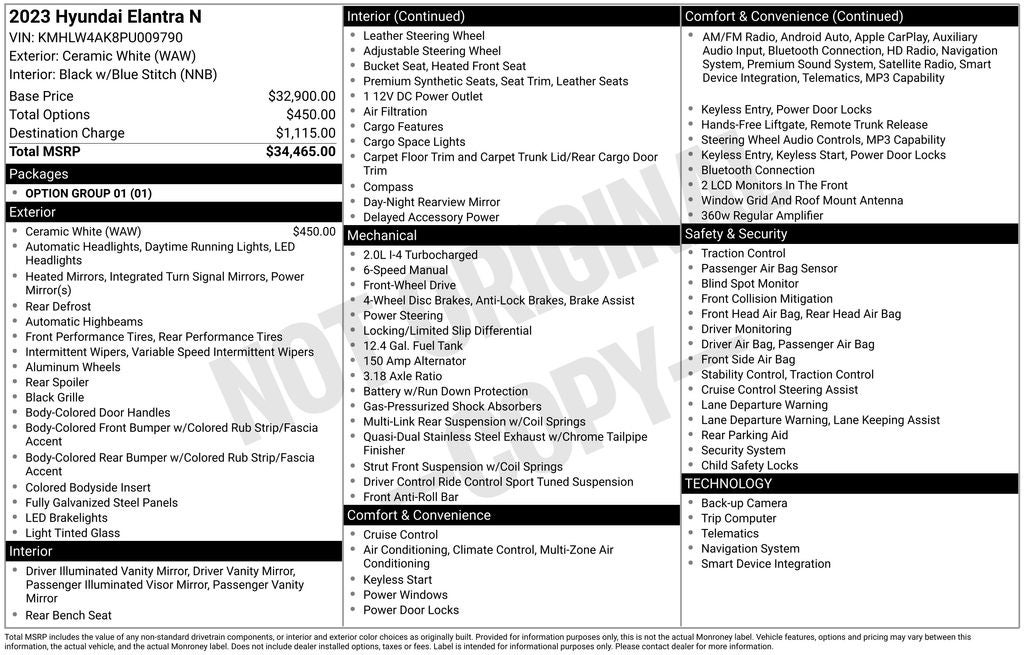 2023 Hyundai Elantra N Base